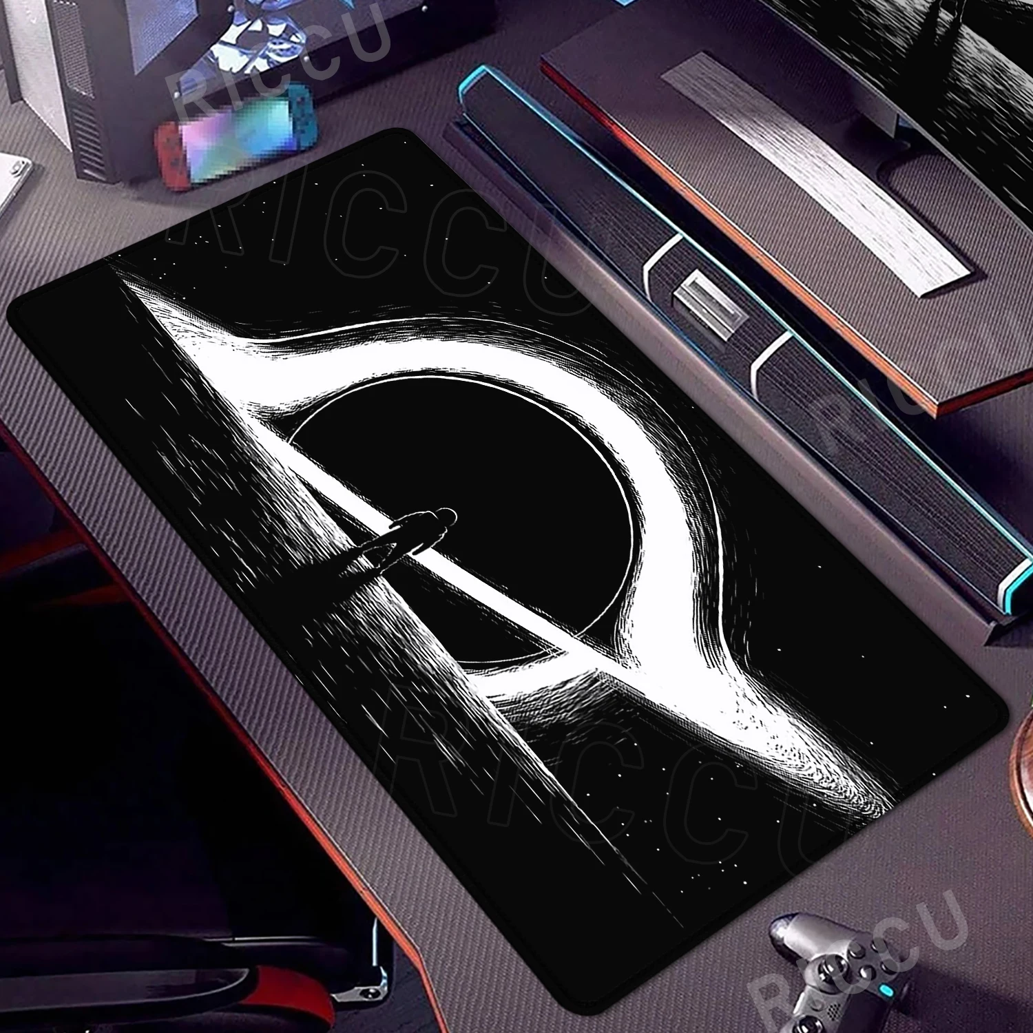 

Large Gaming Black Hole Mouse Pad Astronaut Non-Slip Rubber Big Mousepad Gamer Computer Laptop Mouse Mat PC Desk Mat Office Pads