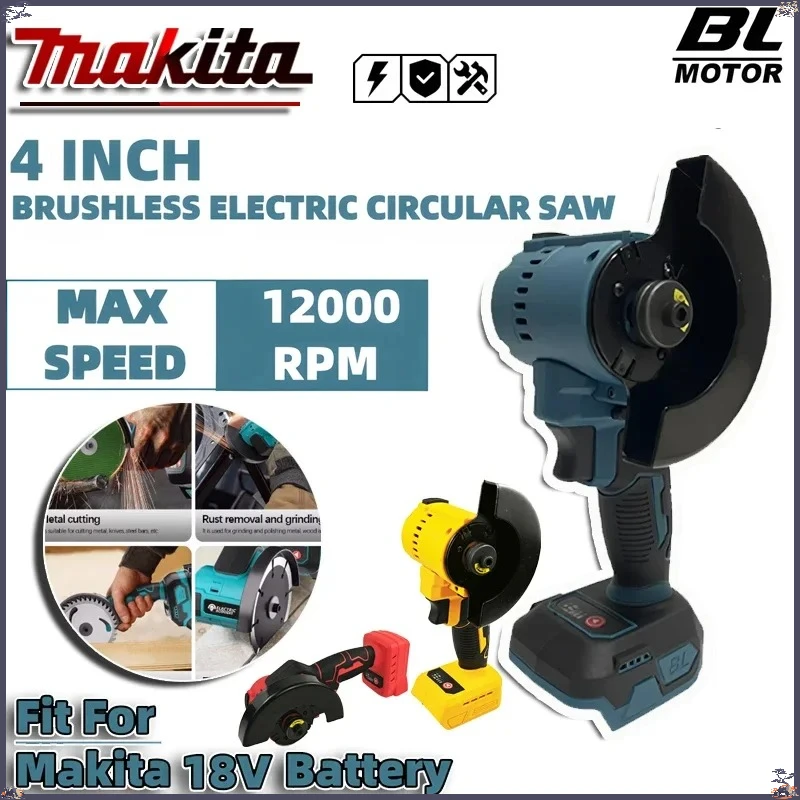 

Беспроводная угловая шлифовальная машина Makita 4 дюйма, мини, бесщеточная, электрическая, для полировки и шлифовки