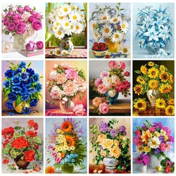 Diamond Art Painting Kits Diamond Painting Flower Full Rhinestones Home Decor 5D DIY Embroidery Mosaic Floral Window Wall Art