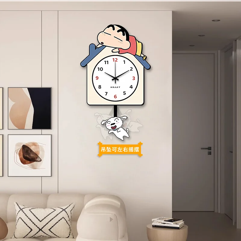 Modern Wall Clock Aesthetic Anime Digital Smart Interior Design Decoration Clock Cute Mechanism Horloges Murales Hall Clock