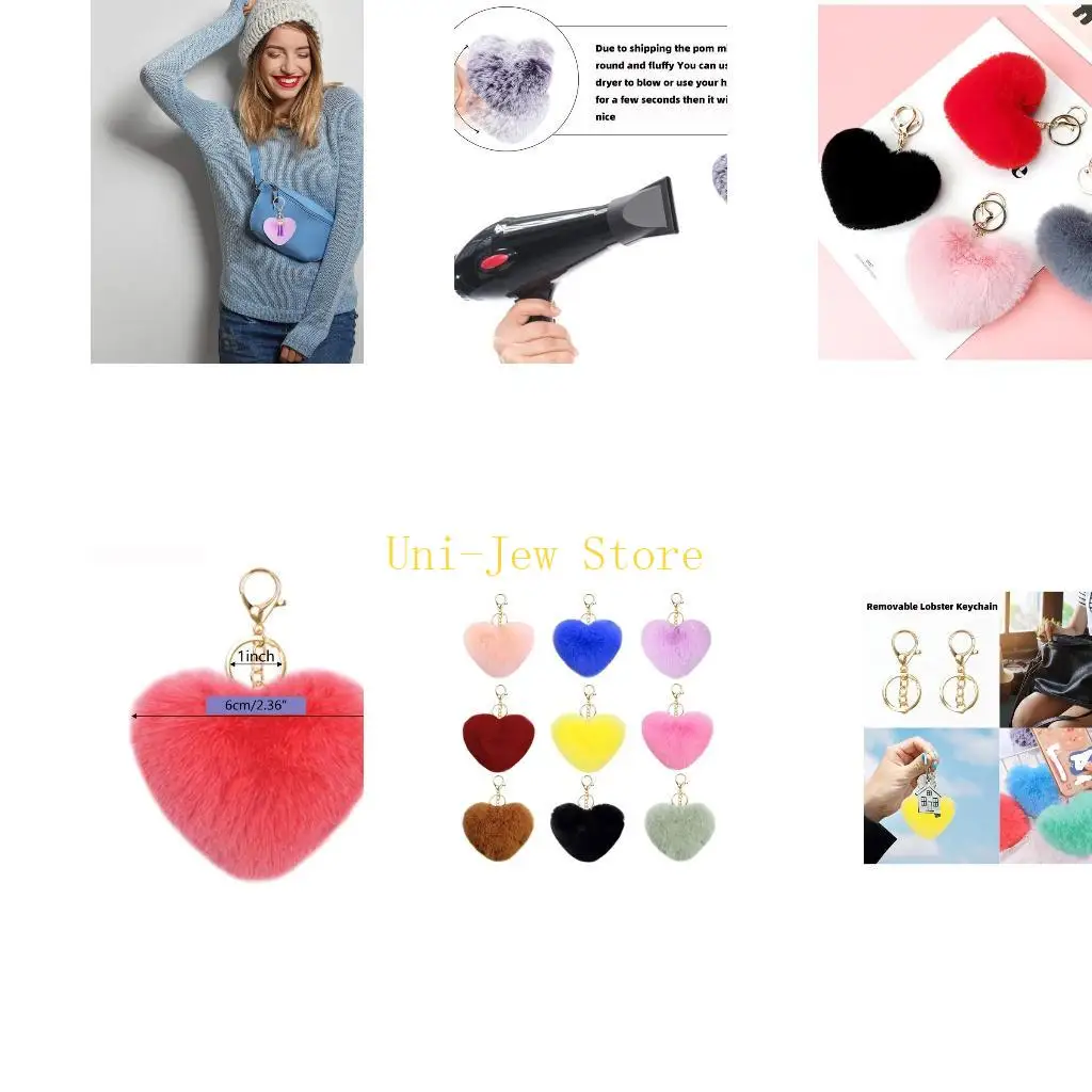 

40 ГБ красочные пушистые брелки с помпонами из искусственного меха, брелки с помпонами с брелоками и кисточками, аксессуары для