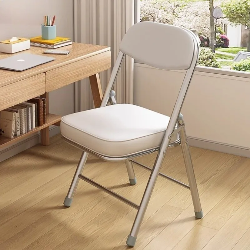 

Foldable Office Chair Modern Ergonomic Computer Chairs Elegant Portable Backrest Chairs Relaxing Single Person Dining Chair