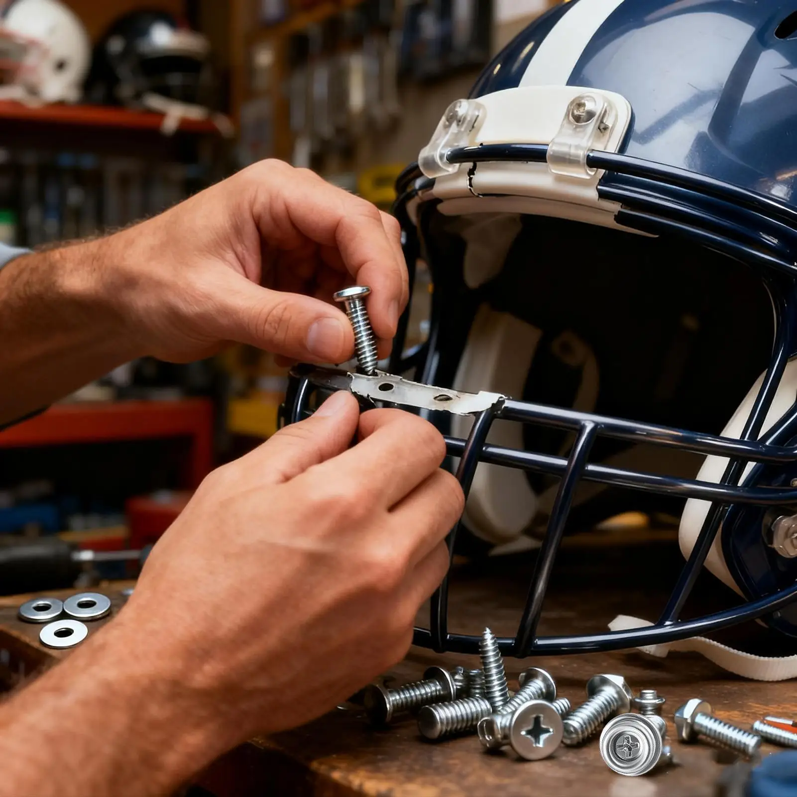 كرة القدم خوذة إصلاح مسامير عدة 12 مللي متر 10 مللي متر 24 قطعة الفولاذ المقاوم للصدأ كرة القدم خوذة مسامير للبيسبول الكرة اللينة الشباب الفتيات