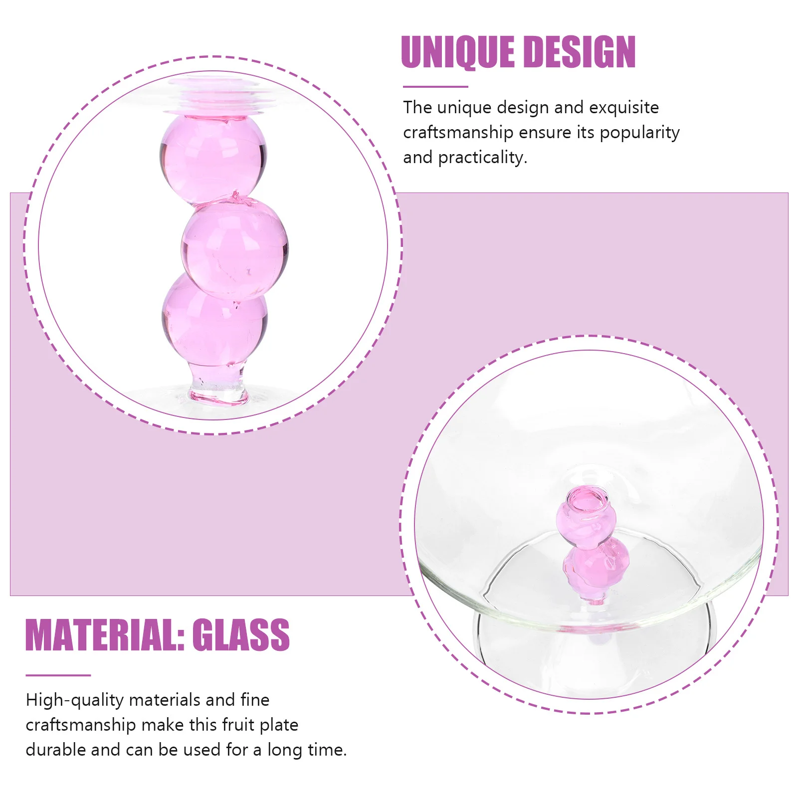 

Elegant Fruit Plate Glass Dessert Serving Tray for Home Party Perfect Cake Mousse Pastry Display Snacks Holder Afternoon Tea