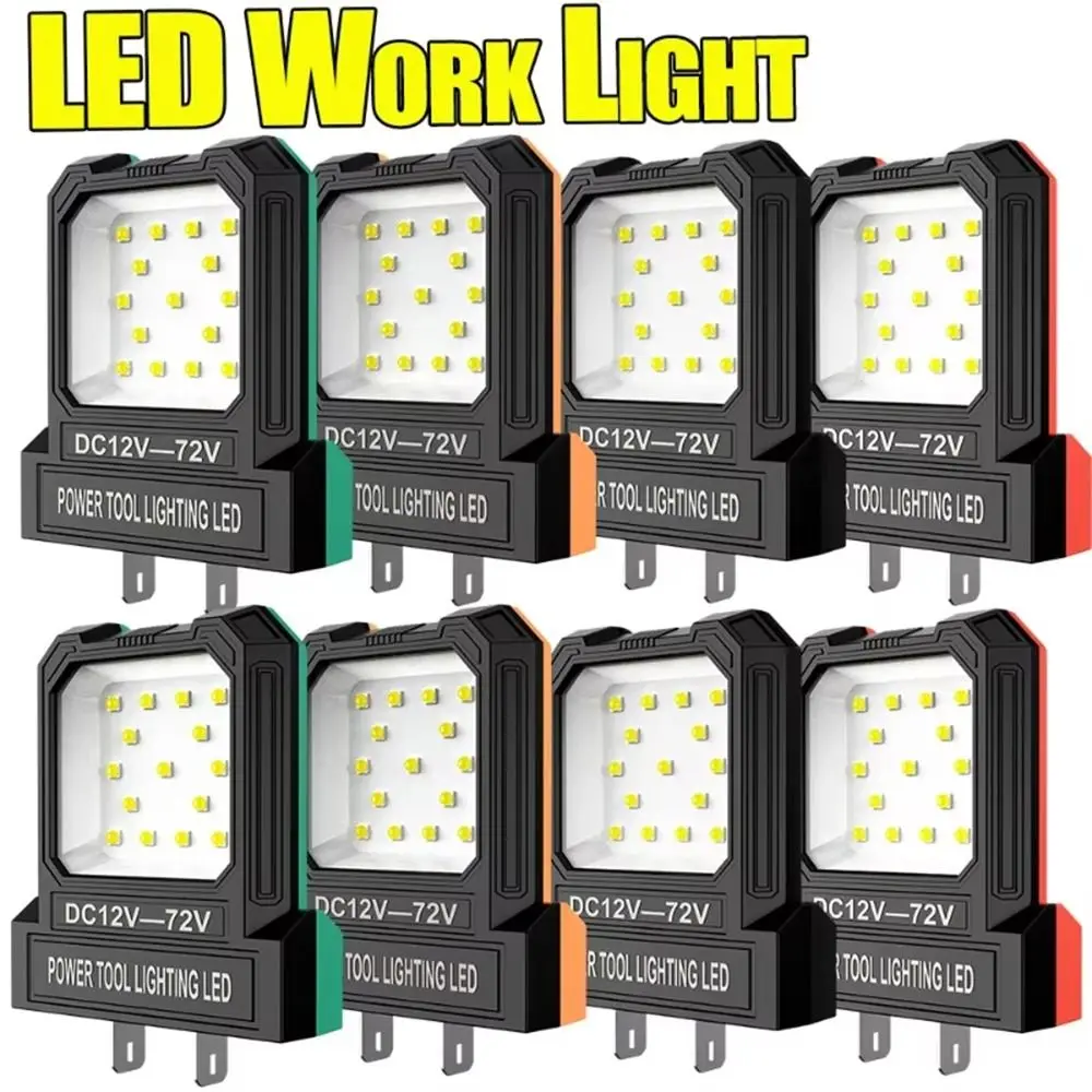 Power Tool Parts LED Work Light Adjustable High Brightness Outdoor Searchlight Durable Universal Lithium Battery Lamp