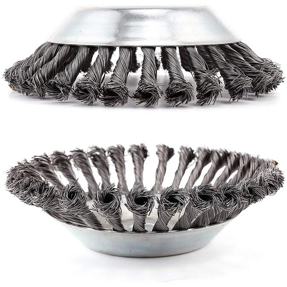 

6inch Steel Wire Wheel Universal Garden Weeding Brush Removal Rust Weed Brush Cutter Head Lawn Mower Brush Cutter Tools