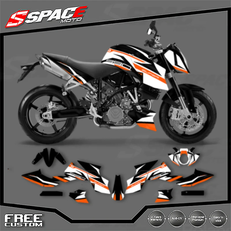 

SPACE Custom Motorcycle Graphics For KTM 2005-2016 SUPER DUKE 990 2007-2013 DUKE 990R Decal Stickers Kits 006