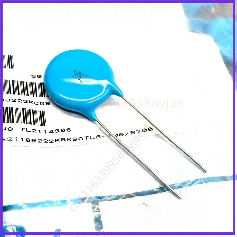 Stable for muRata 222 2200pF 2.2nF 6000V 6KV Ceramic Capacitor DELR33J   10pcs