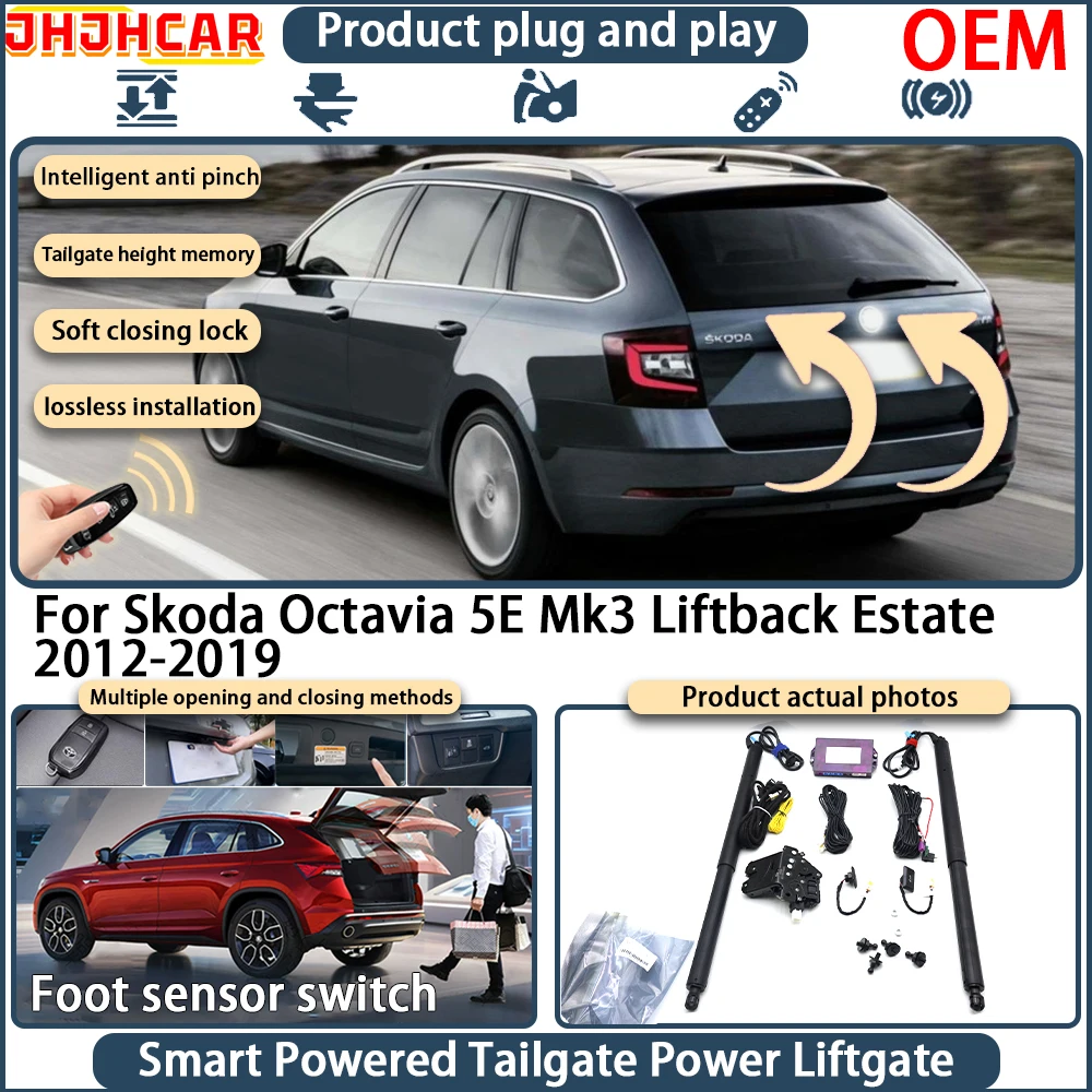 Smart Electric Powered Tailgate For Skoda Octavia 5E Mk3 Liftback Estate 2012-2019Power Liftgate System Key Remote Lift Kit