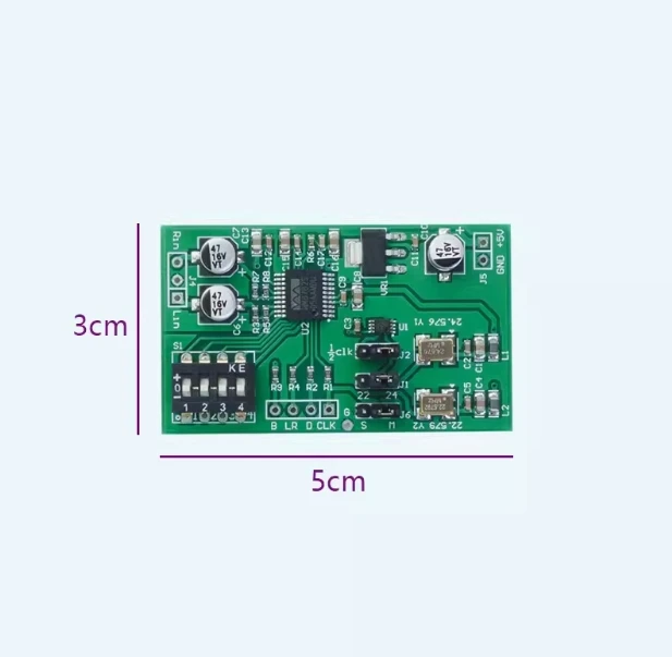 Scheda di acquisizione dati ADC a 24 bit a doppio canale Nvarcher Audio analogico AUX a I2S Uscita digitale allineata sinistra-destra 24 bit 196K