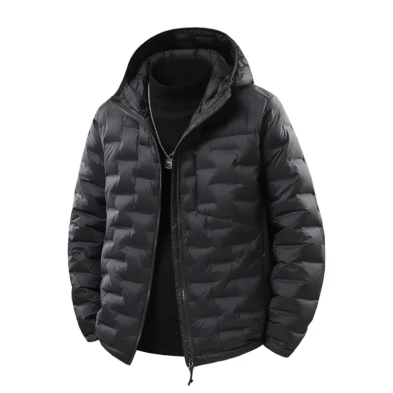 Winter Men White Duck Down Jacket Coat Men Waterproof Windproof Warm Hood Jacket Male Multi Pocket Ultralight Windbreaker Jacket