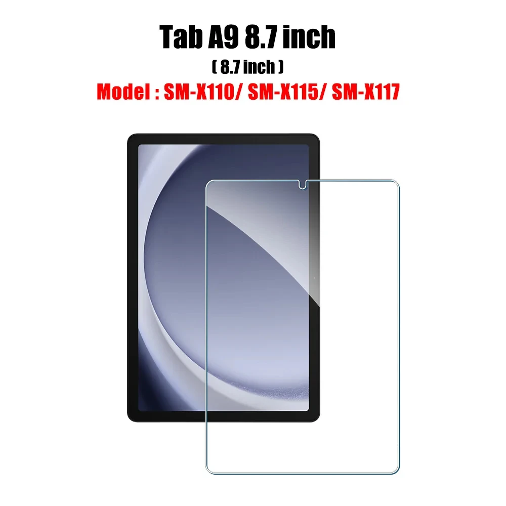 2 Pieces FOR Samsung Galaxy Tab A9 8.7inch Protective Film Scratch Proof Tempered HD Glass Screen Protector