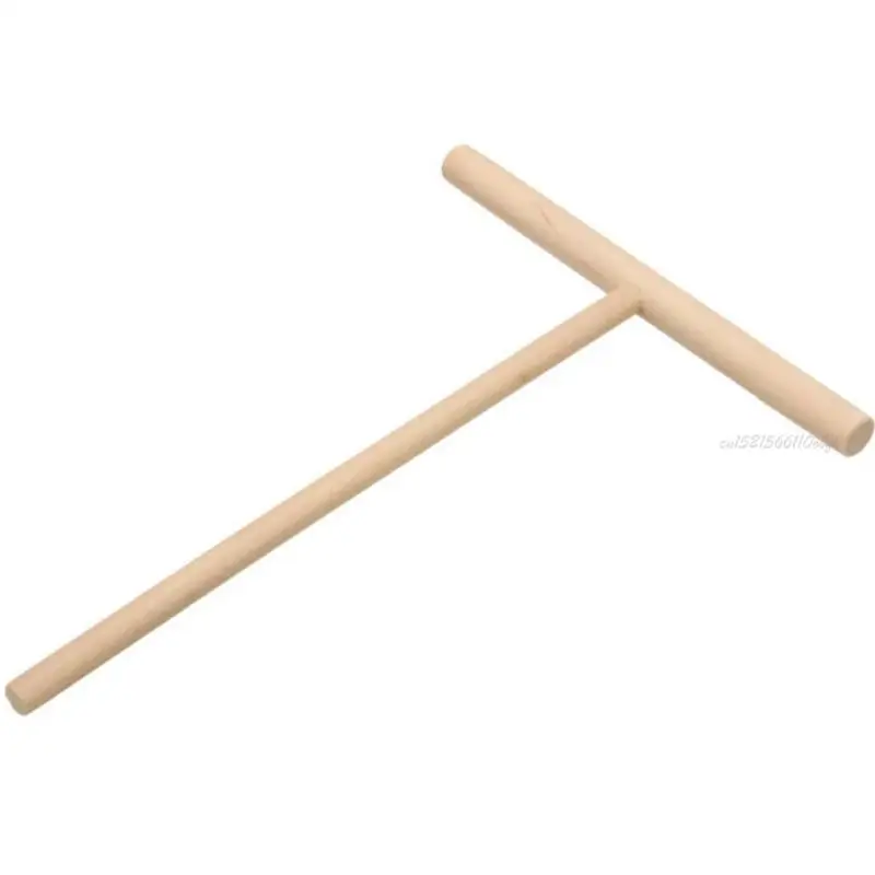 27RB T-Shaped Kitchen Tool Pancake Cooking Utensils Wooden Pancake Spreader