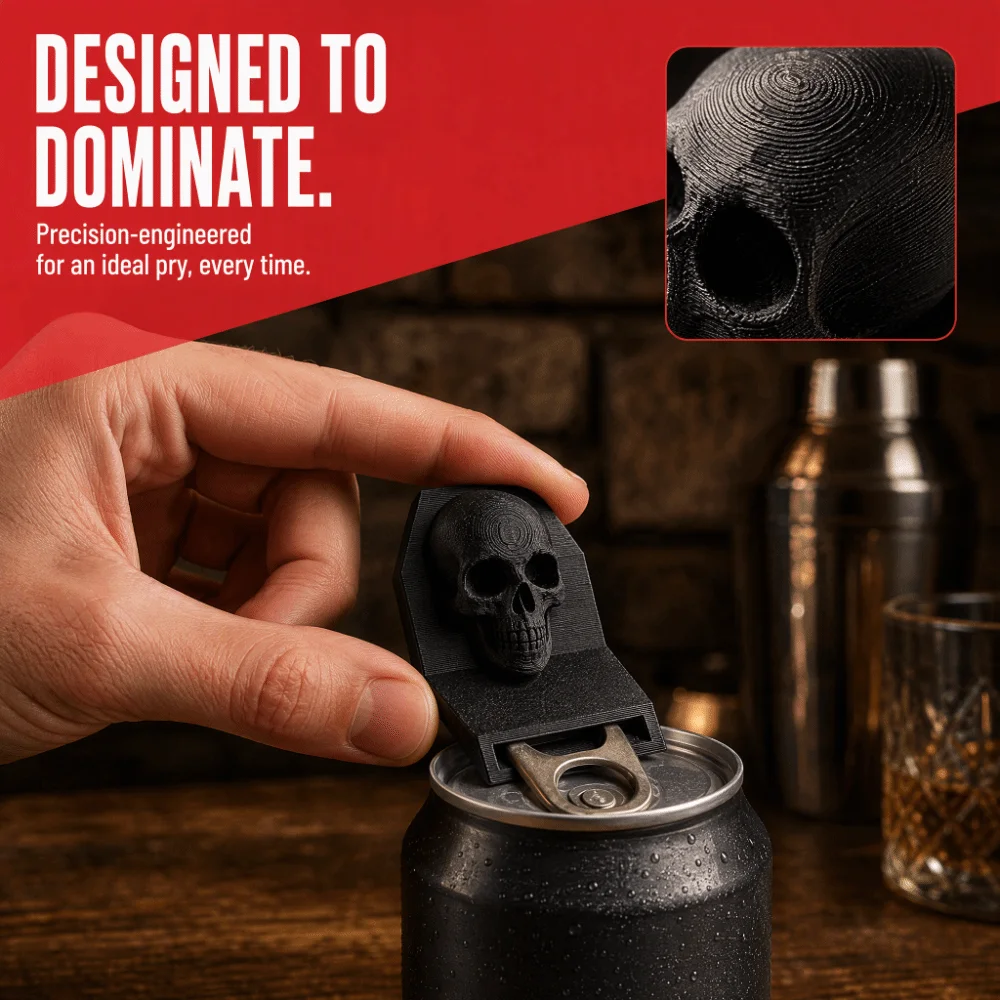 Anti-Slip Halloween Can Opener Durable Easy Grip Gothic Skull Opener Reusable Grip Assistant Kitchen Grip Opener Home Cooking