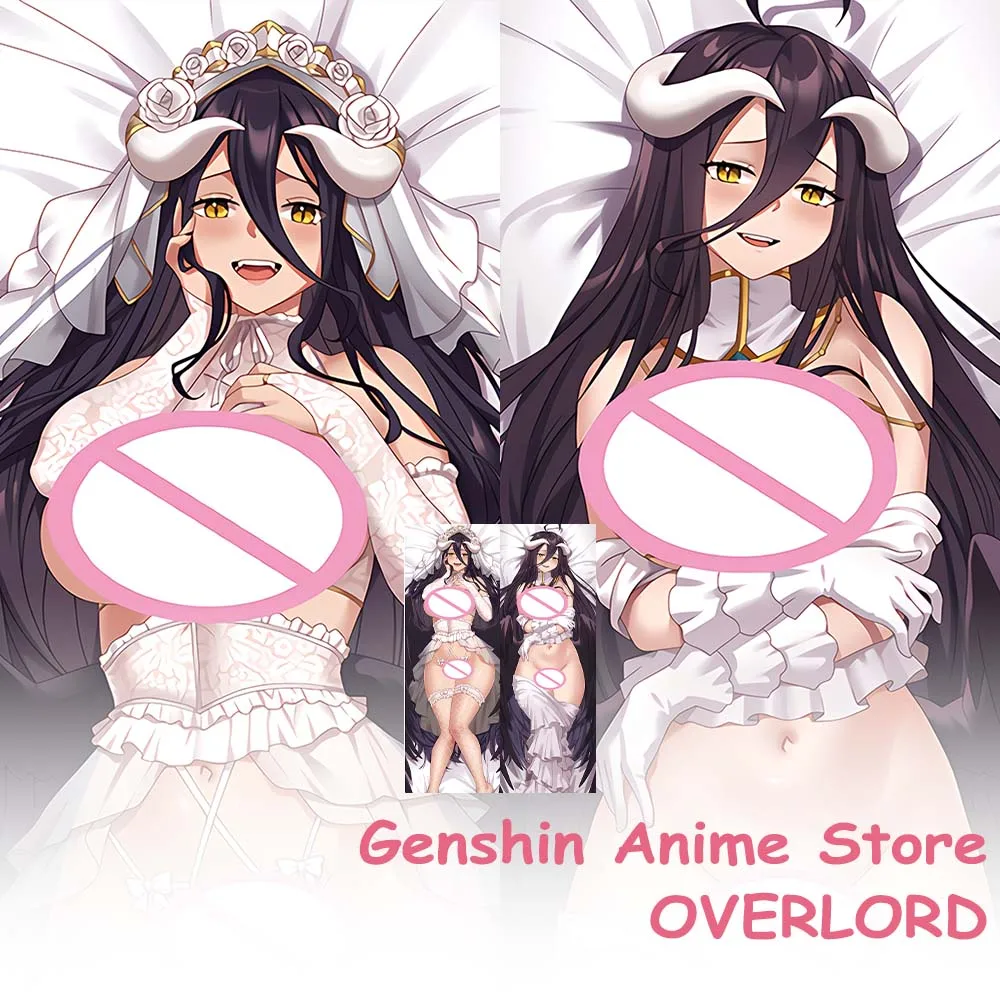OVERLORD Albedo Dakimakura Body Pillow Case Otaku Cool Man Pillowcase Game Throw Cushion Cover Bed Home Car Decor Gift 150CM