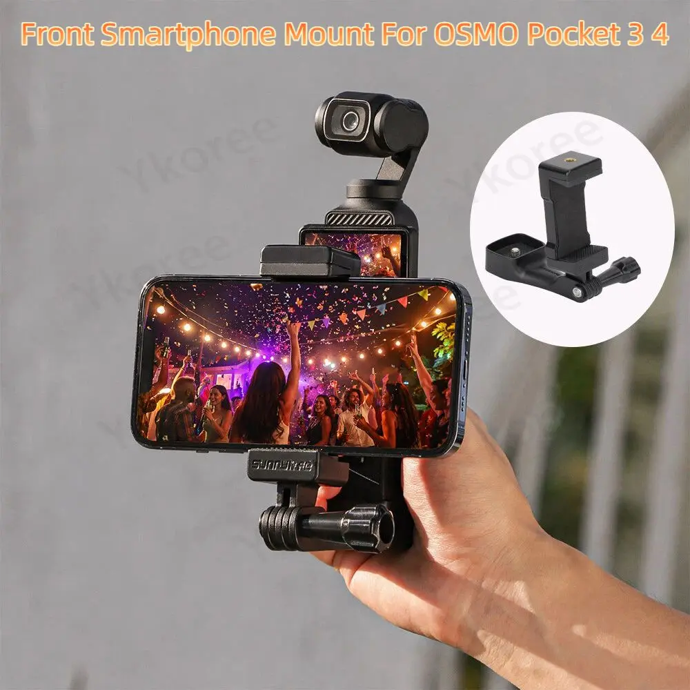 Vorderer Telefonhalter-Clip, Handheld-Aufnahme-Erweiterungsadapter für DJI Osmo Pocket 3 Pocket 4 Halterung Kamera Gimbal Zubehör