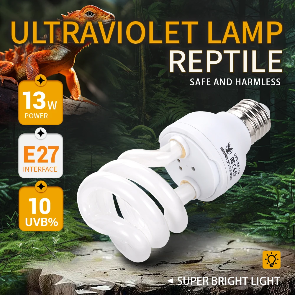 13W UVB 10.0 Reptile Light Bul - đánh giá và giá Vitamin D3 Reptile