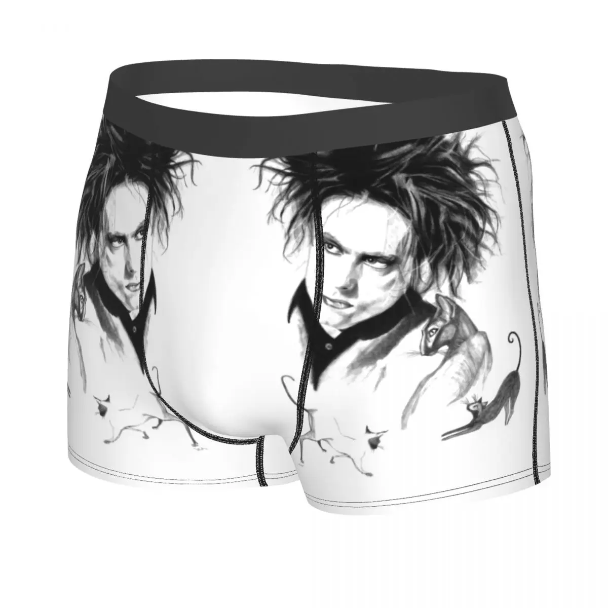 The Cure-Boxer Robert Smith pour homme, sous-vêtement respirant, short imprimé 3D, cadeaux d'anniversaire, haute qualité, spécial 402