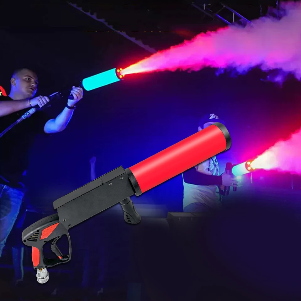 DMX512 Handle Light Emitting Diode Carbon Dioxide Jet Gun Machine Luminous Special Effects Equipment DJ Disco Party