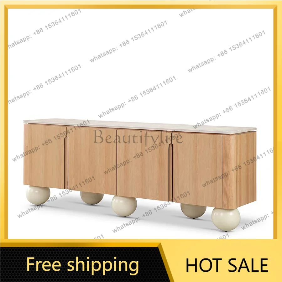 Modern minimalist creative TV cabinet French minimalist living room floor cabinet