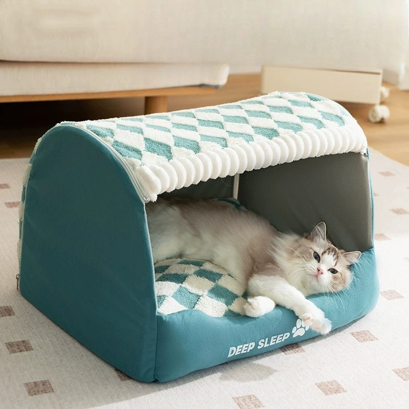 

1PCS Cat Nest Winter Warm Removable Washable Thousand Bird Drawer Dog Sleeping Pad Deep Sleep Pet Nest Cat House Pet Supplies