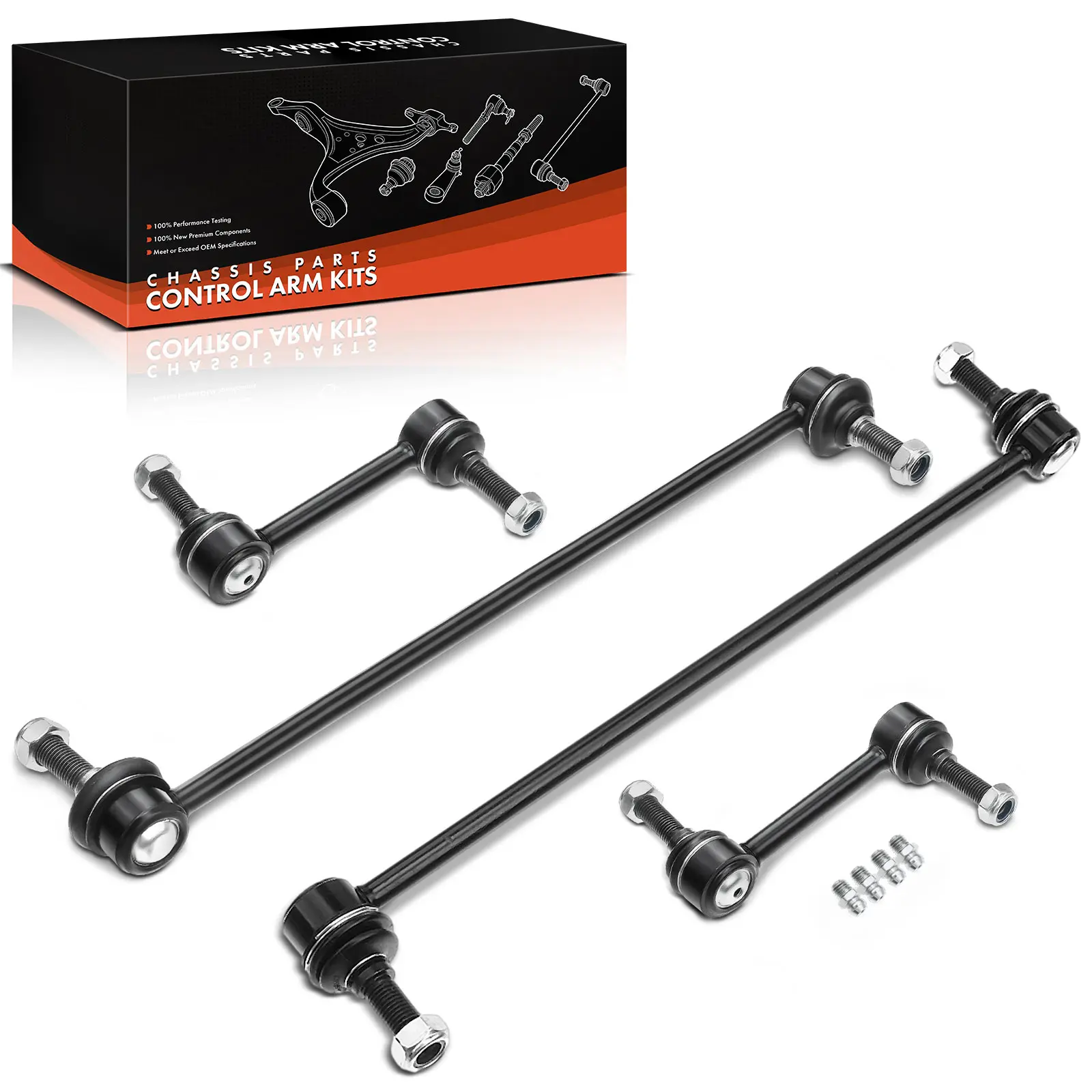 Frankberg 4-delige set draagarmen voor de achterwielophanging voor Land Rover Range Rover III L322 en Range Rover Sport L320, 2002–2012, K750555