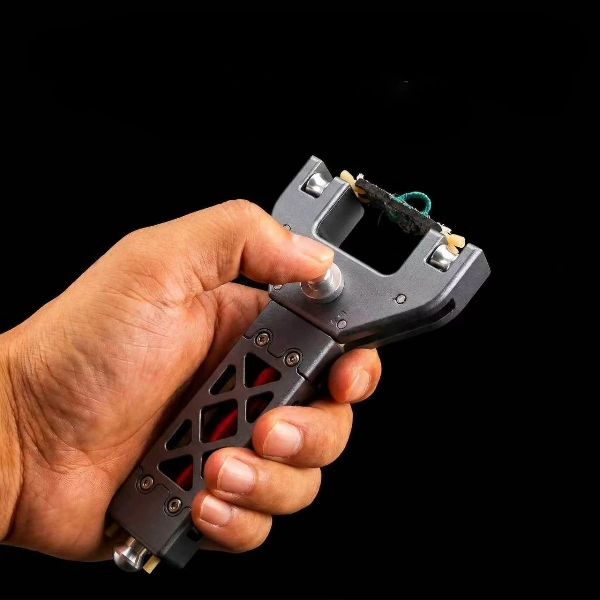 Outdoor EDC Portable CNC Aluminum Alloy Automatic Loading High-power Slingshot High-precision Hunting Tool