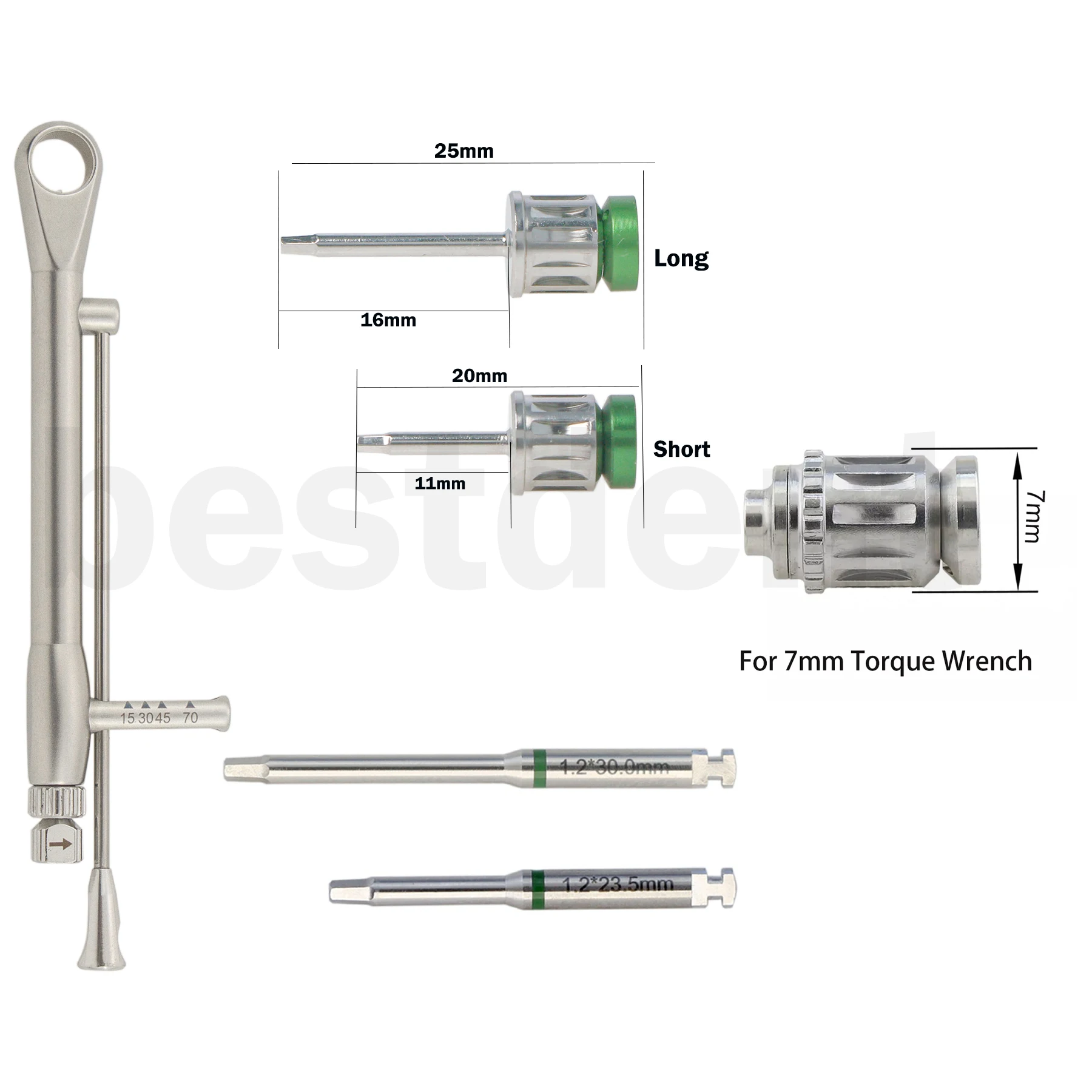 

Dental Driver Implant 3I Hex 1.2 Fit Hand Latch Screwdriver Torque Wrench