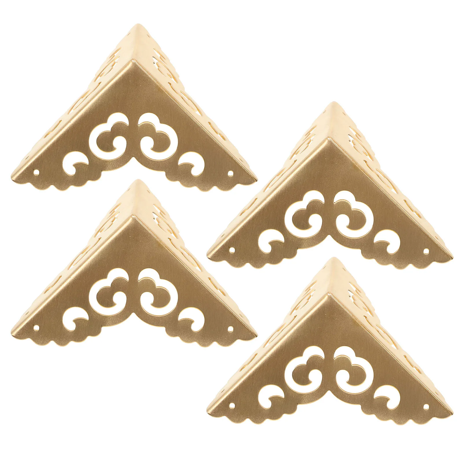 4 шт. металлические угловые ограждения, винтажные защитные уголки для мебели, шкатулка для драгоценностей, декоративная ретро-коробка