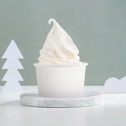 100Pcs Disposable Ice Cream Cups Pudding Cake Bowls Yogurt Dessert Containers 3Oz Paper Cups With Plastic Lids For Dining Bar