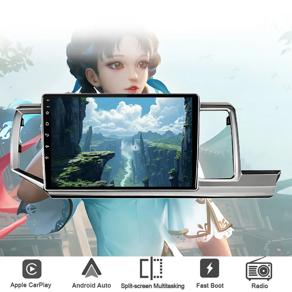 

10‘’ QLED Android 14 8G Ram Car GPS Navi Music Video Multimedia Player For Honda Stepwgn 2009 - 2015 Auto Stereo Head Unit