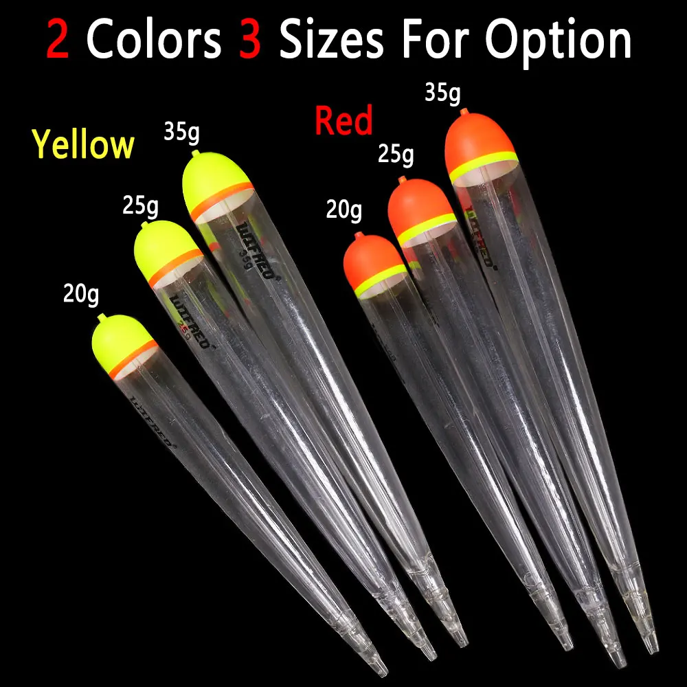 Bimoo 2PCS 20g 25g 35g Crystal Pike Float Weighted Bobbers For Salmon Steelhead Shad Fishing Accessories Fishing Terminal Tackle