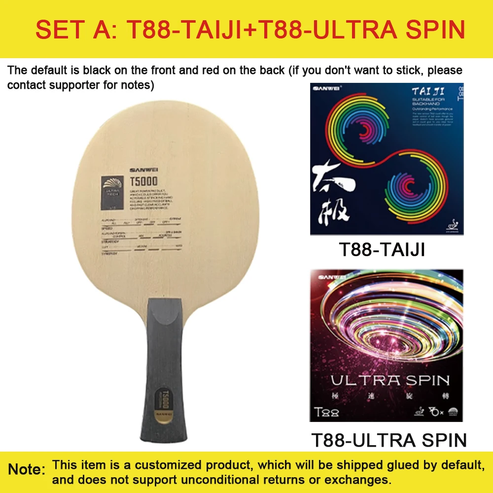 

Original SANWEI T5000 Table Tennis Blade Professional Ping Pong bat Table Tennis Paddle