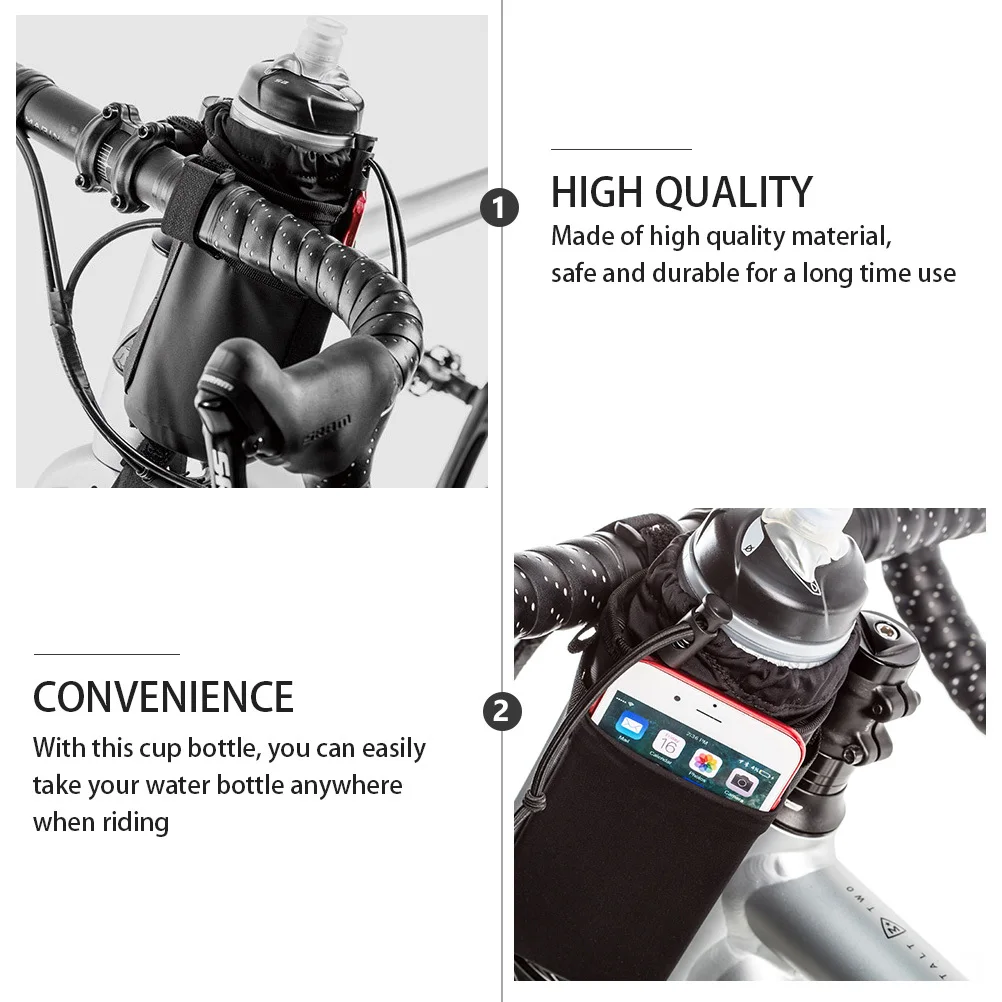 

Bike Handlebar Bottle Bag Portable Kettle Pouch Lightweight Durable Water Bottle Pouch For Cycling Easy Carry Gift Idea