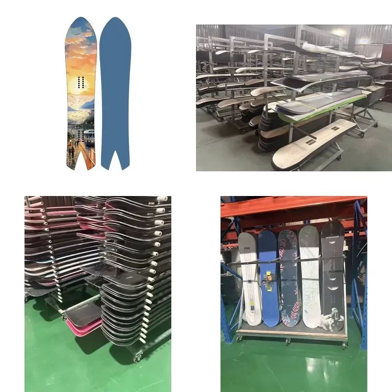 OEM Directional Powder Swallowtail Mixed Profile Custom All Mountain Lightweight Carbon Fiber Snowboard with Custom Pictures