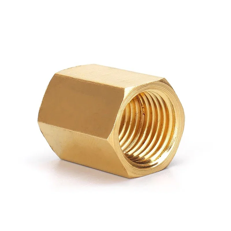 10Pcs Female Thread Brass Pipe Fittings Hex Nut Rod Connector 1/8\