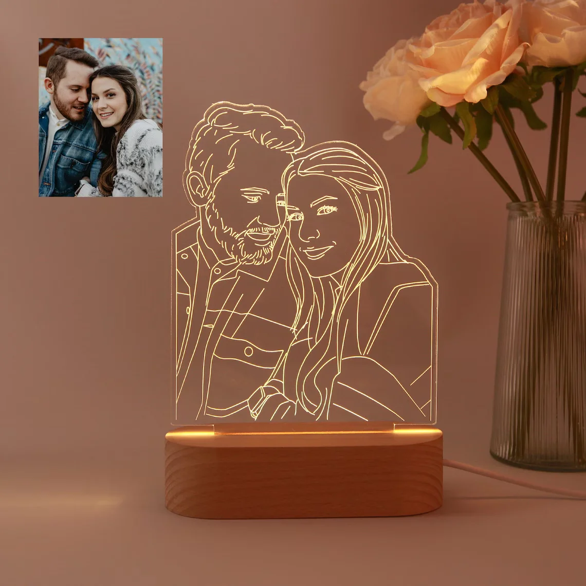 Dropshipping 3D Night Light Customized Photos&Text Personalized Valentine\'s Day Wedding Anniversary Birthday 3D Night Light Gift