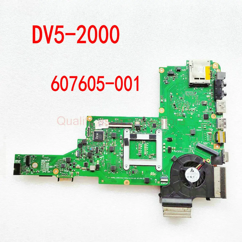 Imagem -02 - Laptop Motherboard para hp Pavillion Dv52000 607605001 Notebook Mainboard Cpu Radiador 100 de Trabalho