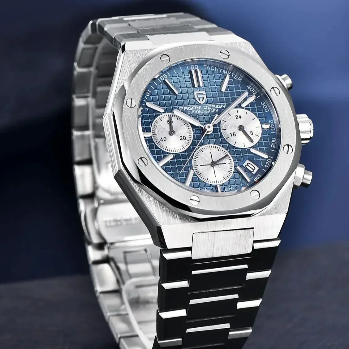 PAGANI DESIGN 2026 Nouvelle montre à quartz de luxe pour homme PD1707 VK63 Acier inoxydable Saphir Étanche Chronographe relojes para hombres
