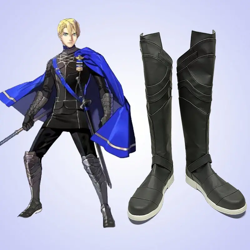 

Fire Emblem ThreeHouses Dimitri Alexandre Bladud Cosplay Costume Shoes Handmade Faux Leather Boots