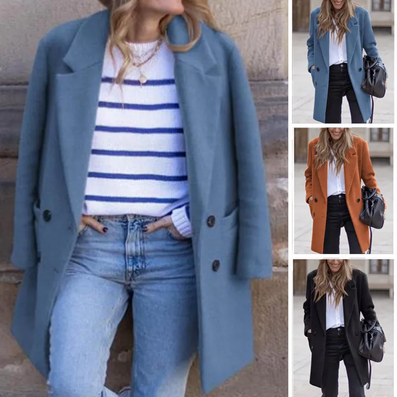 Autumn And Winter Medium And Long Large Size Woolen Coat