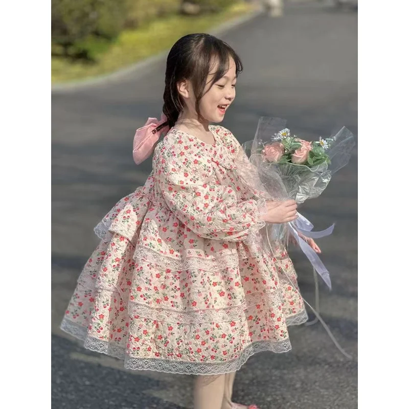 

Children's Spring and Autumn Dress 2025 New Long Sleeve Puff Skirt Super Fairy Skirt Girls' Princess Skirt