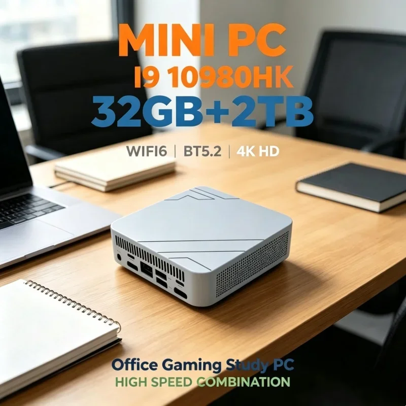 Velvety Tuned 2026 Shining Kestrel MINI PC Kitted With Core I9 10980HK Comprehensive RAM 1TB SSD WIFI 6 BT5.2 4K HD Seamless