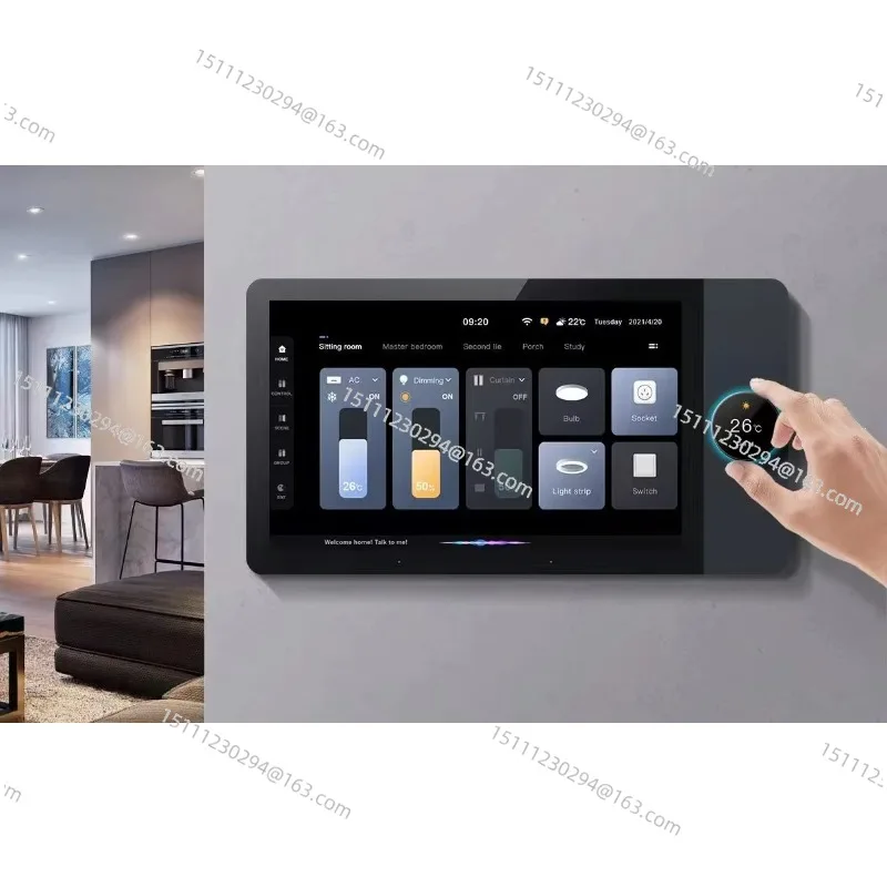 

Интеллектуальный центральный экран управления граффити, 4-12 дюймов, цветной переключатель с затемнением, панель управления, фоновая музыкальная система