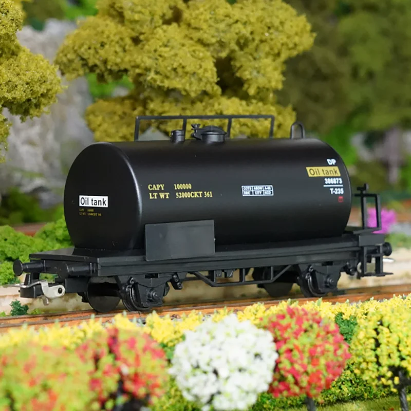 Modelo de vagão-tanque/gôndola em escala HO 1:87 com rodas de metal, presente para adultos, decoração estática, brinquedo criativo de mesa, lembrança.