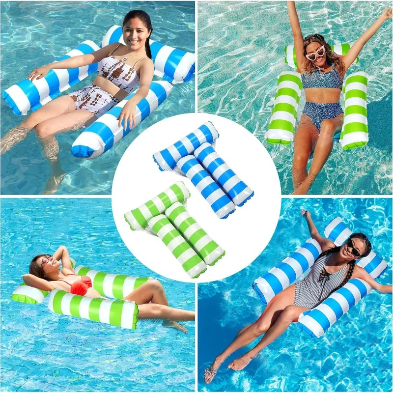 Colchão flutuante portátil, espreguiçadeira de inflação rápida para piscina, praia, todos os anos, verão, relaxamento aquático, praia, banho de sol, brinquedo de natação adulto