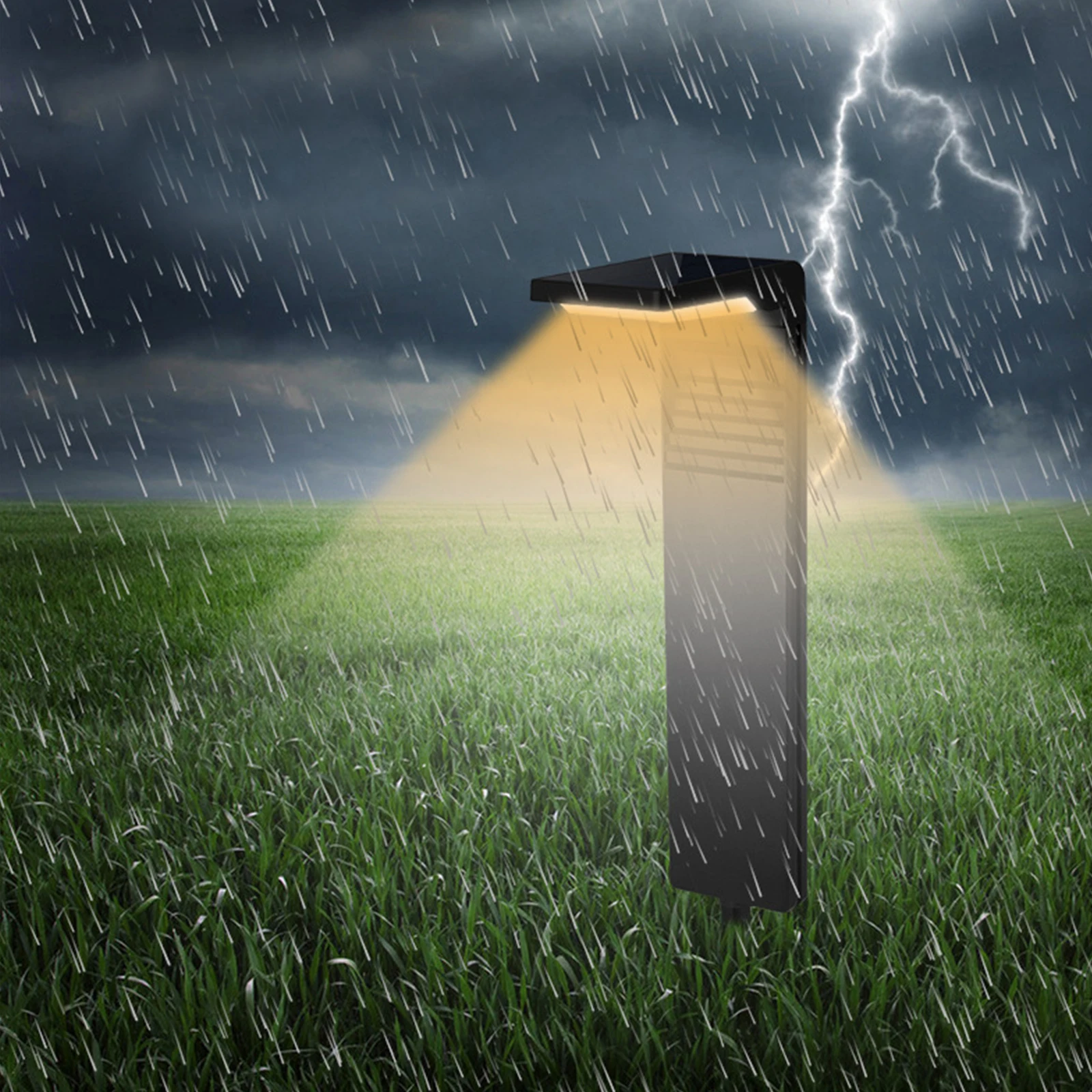 

Solar Power Spot Light Outdoor LED Garden Lawn Landscape Walkway Lamp Pathway Lights Path 2W with Stake & Connector 100-200Lumen