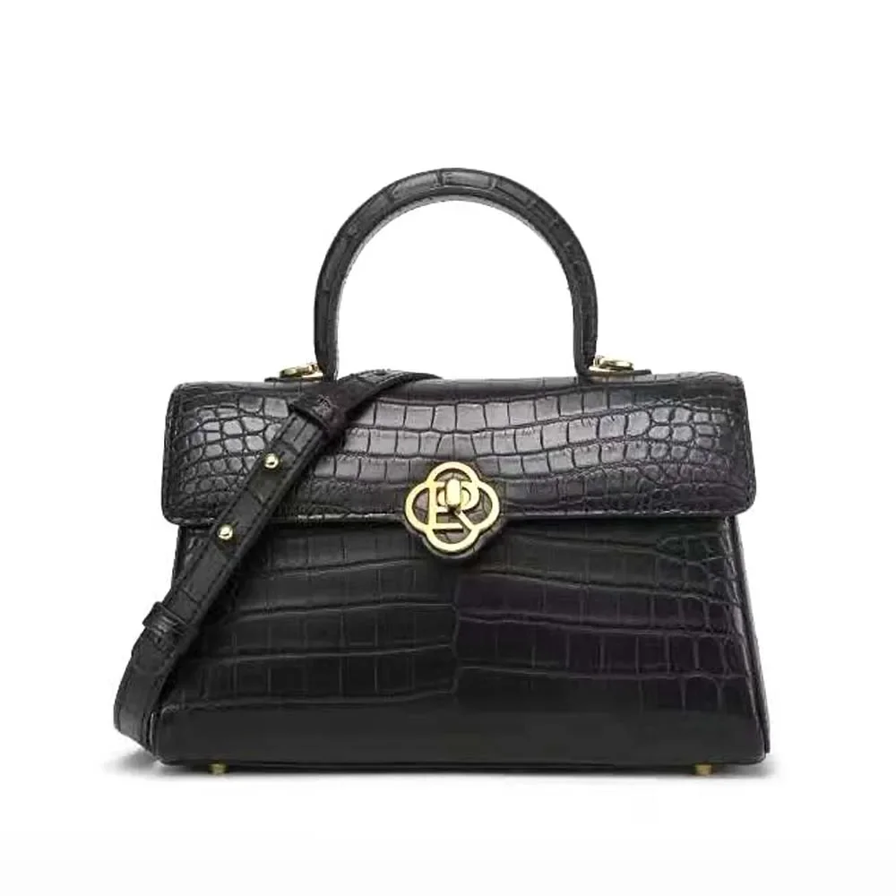 

ouluoer new female handbag crocodile leather bag women