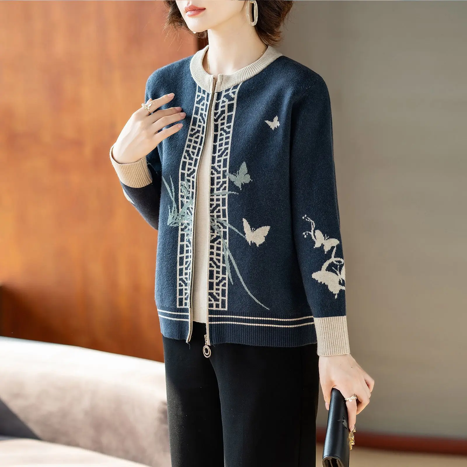 

Jacket spring and autumn foreign style women on clothes fashion sweater jacket spring new