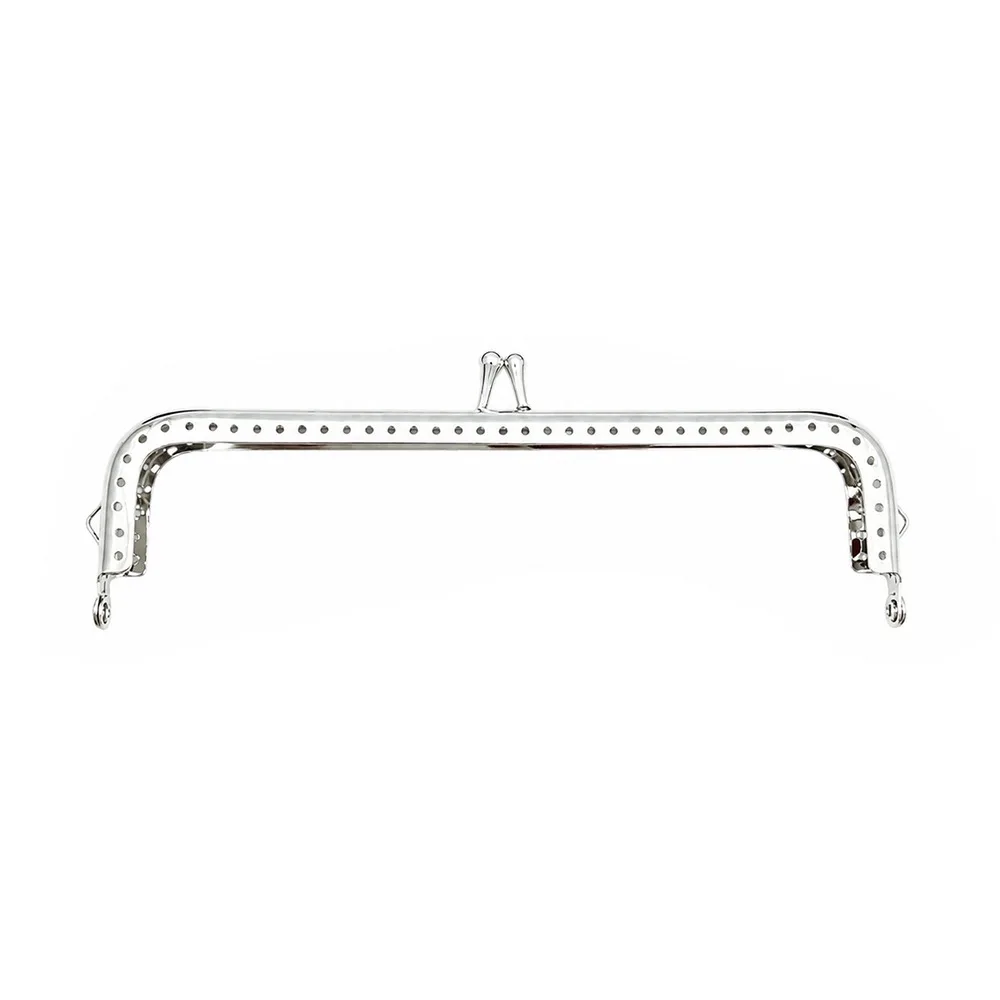 DIY Metal Alloy Frame Kiss Clasp Frame Sewing Hole Design Rectangle Bag Hardware Clutch Frame Coin Purse Making